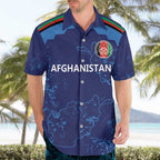 Afghan Atalans Cricket Custom Hawaiian Shirt Afghanistan Map with Sporty Style