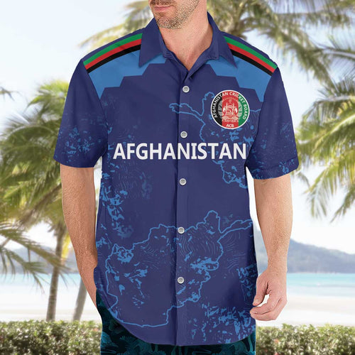 Afghan Atalans Cricket Custom Hawaiian Shirt Afghanistan Map with Sporty Style