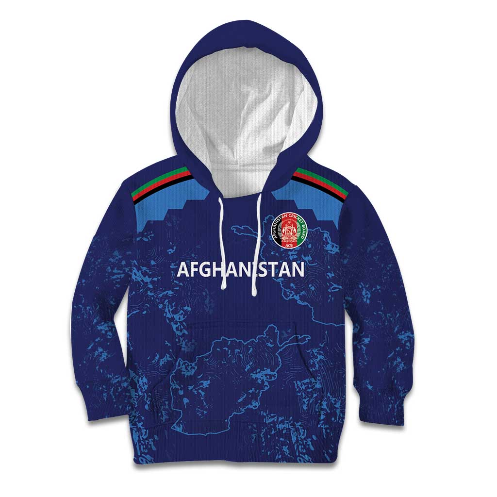 Afghan Atalans Cricket Custom Kid Hoodie Afghanistan Map with Sporty Style