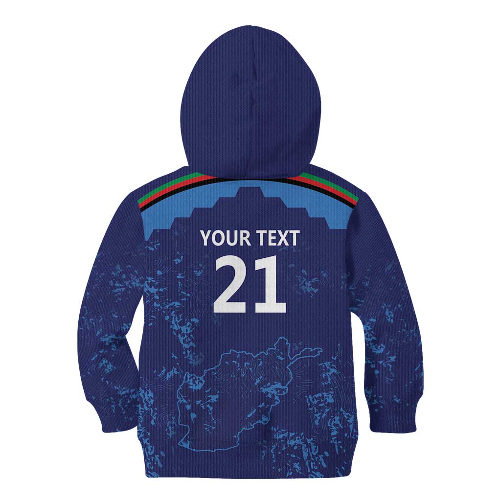 Afghan Atalans Cricket Custom Kid Hoodie Afghanistan Map with Sporty Style