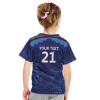 Afghan Atalans Cricket Custom Kid T Shirt Afghanistan Map with Sporty Style