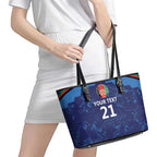 Afghan Atalans Cricket Custom Leather Tote Bag Afghanistan Map with Sporty Style