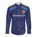 Afghan Atalans Cricket Custom Long Sleeve Button Shirt Afghanistan Map with Sporty Style