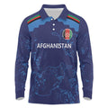 Afghan Atalans Cricket Custom Long Sleeve Polo Shirt Afghanistan Map with Sporty Style