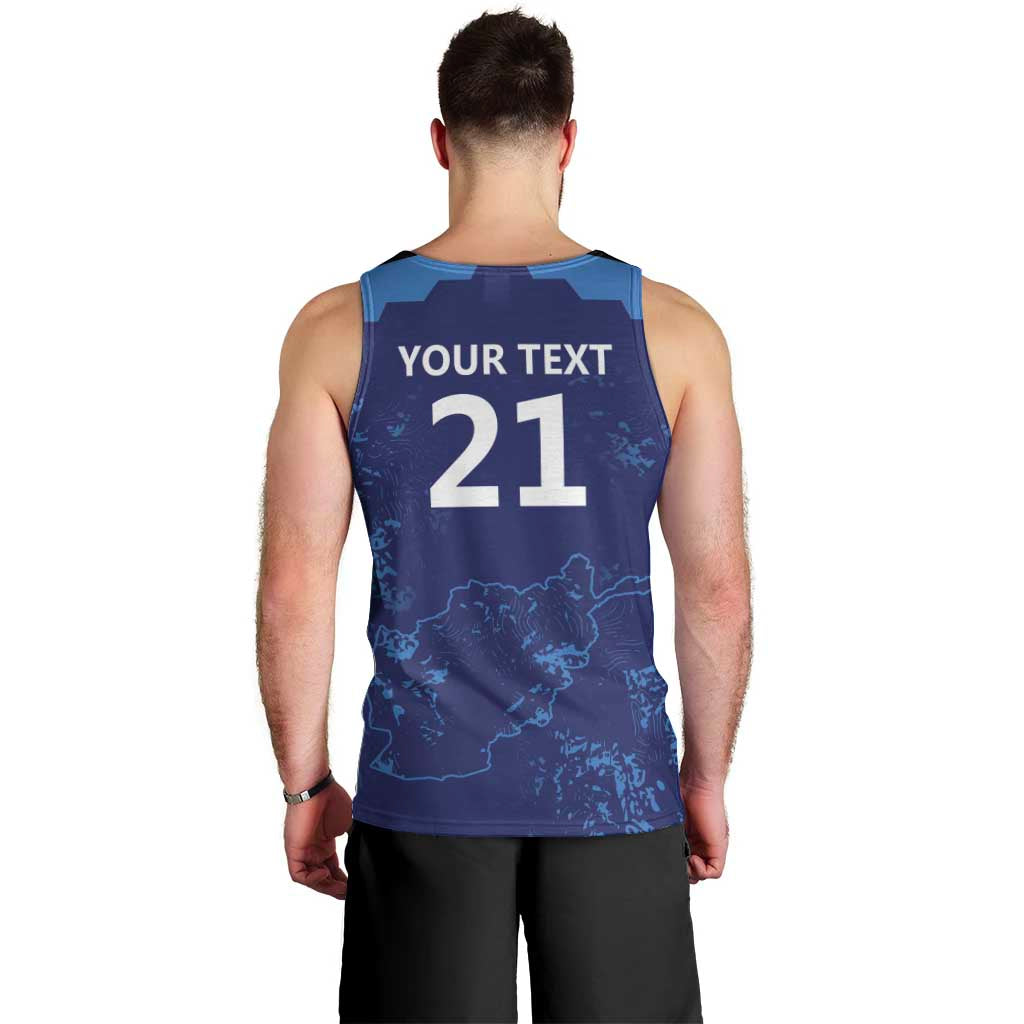 Afghan Atalans Cricket Custom Men Tank Top Afghanistan Map with Sporty Style