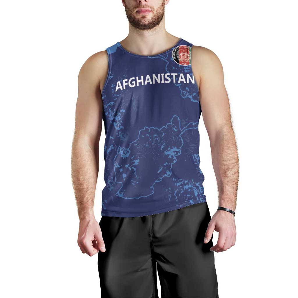 Afghan Atalans Cricket Custom Men Tank Top Afghanistan Map with Sporty Style