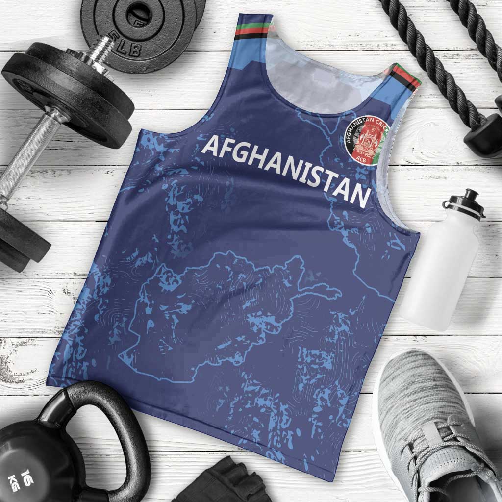 Afghan Atalans Cricket Custom Men Tank Top Afghanistan Map with Sporty Style