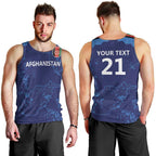 Afghan Atalans Cricket Custom Men Tank Top Afghanistan Map with Sporty Style