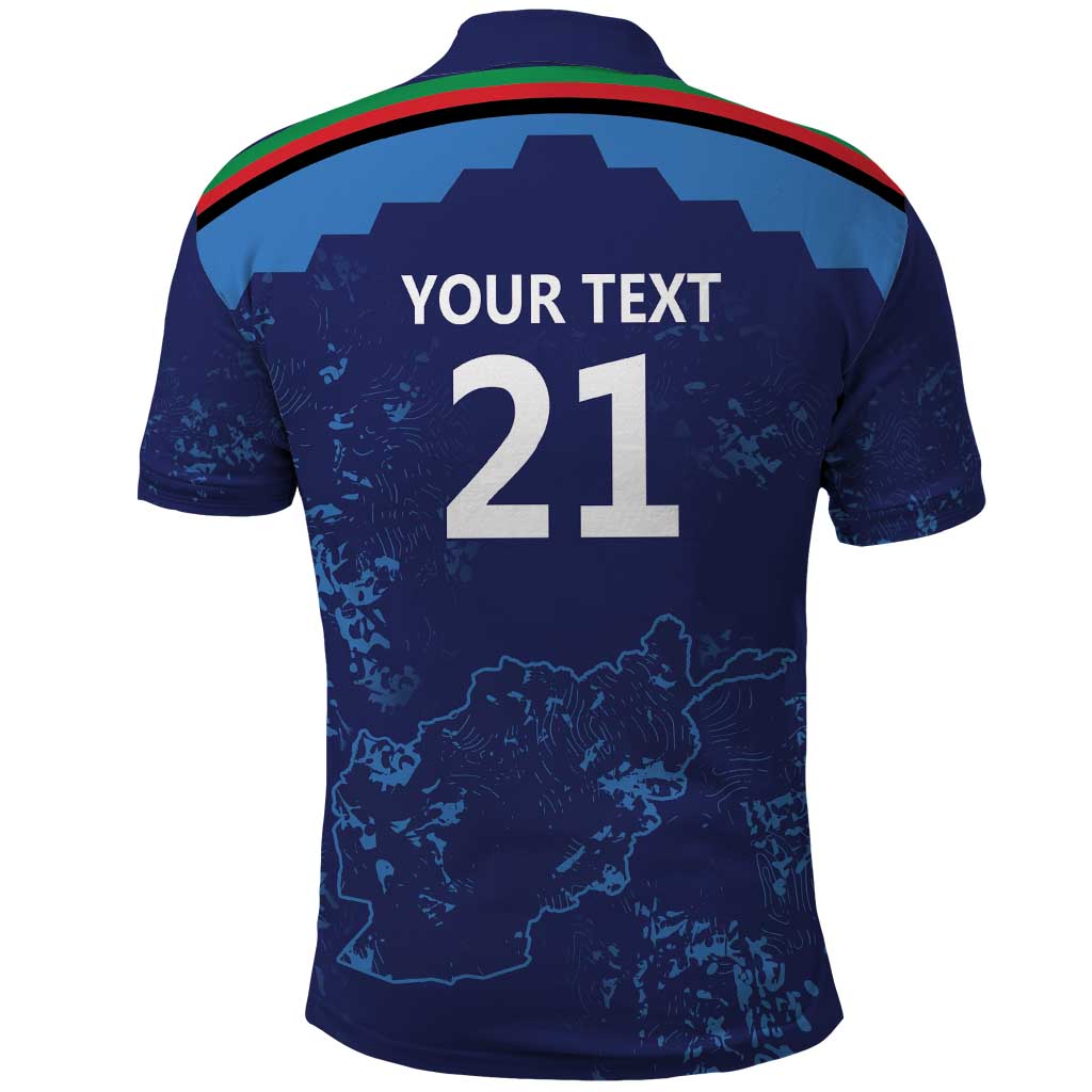Afghan Atalans Cricket Custom Polo Shirt Afghanistan Map with Sporty Style