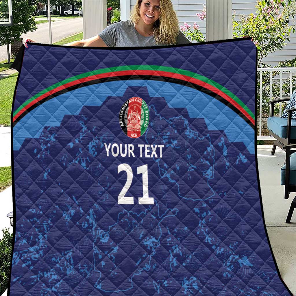Afghan Atalans Cricket Custom Quilt Afghanistan Map with Sporty Style