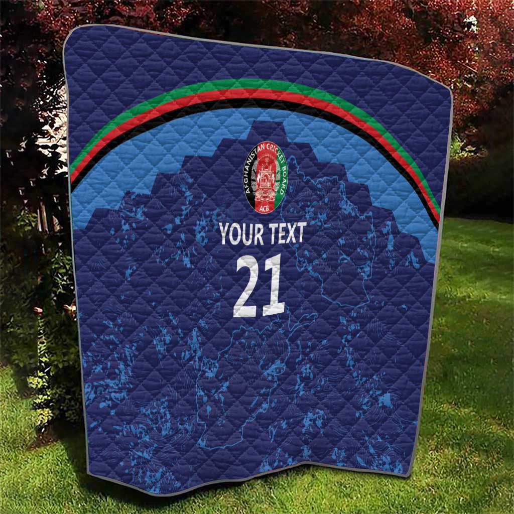 Afghan Atalans Cricket Custom Quilt Afghanistan Map with Sporty Style