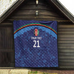Afghan Atalans Cricket Custom Quilt Afghanistan Map with Sporty Style