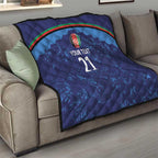 Afghan Atalans Cricket Custom Quilt Afghanistan Map with Sporty Style