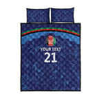 Afghan Atalans Cricket Custom Quilt Bed Set Afghanistan Map with Sporty Style