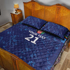 Afghan Atalans Cricket Custom Quilt Bed Set Afghanistan Map with Sporty Style