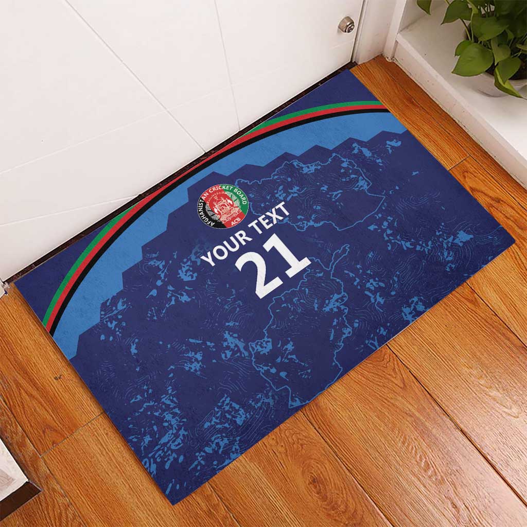 Afghan Atalans Cricket Custom Rubber Doormat Afghanistan Map with Sporty Style
