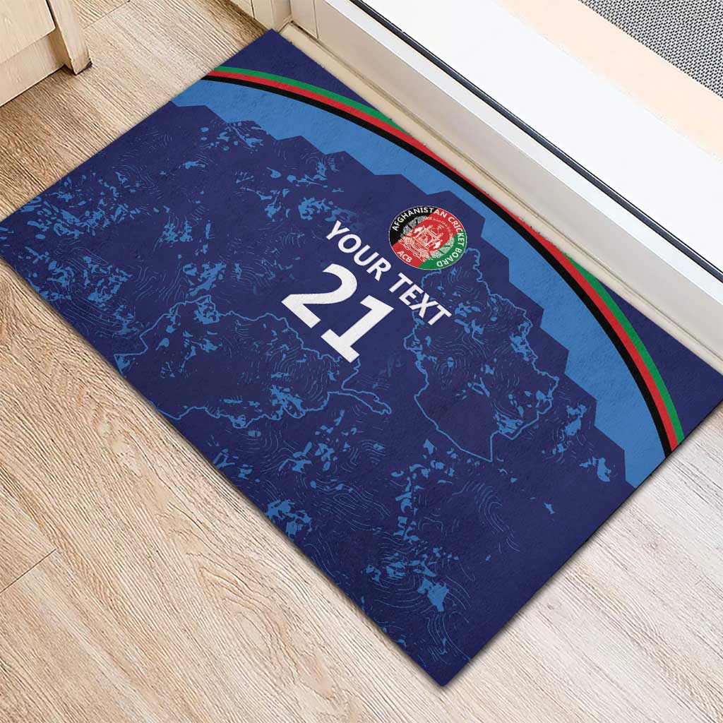 Afghan Atalans Cricket Custom Rubber Doormat Afghanistan Map with Sporty Style