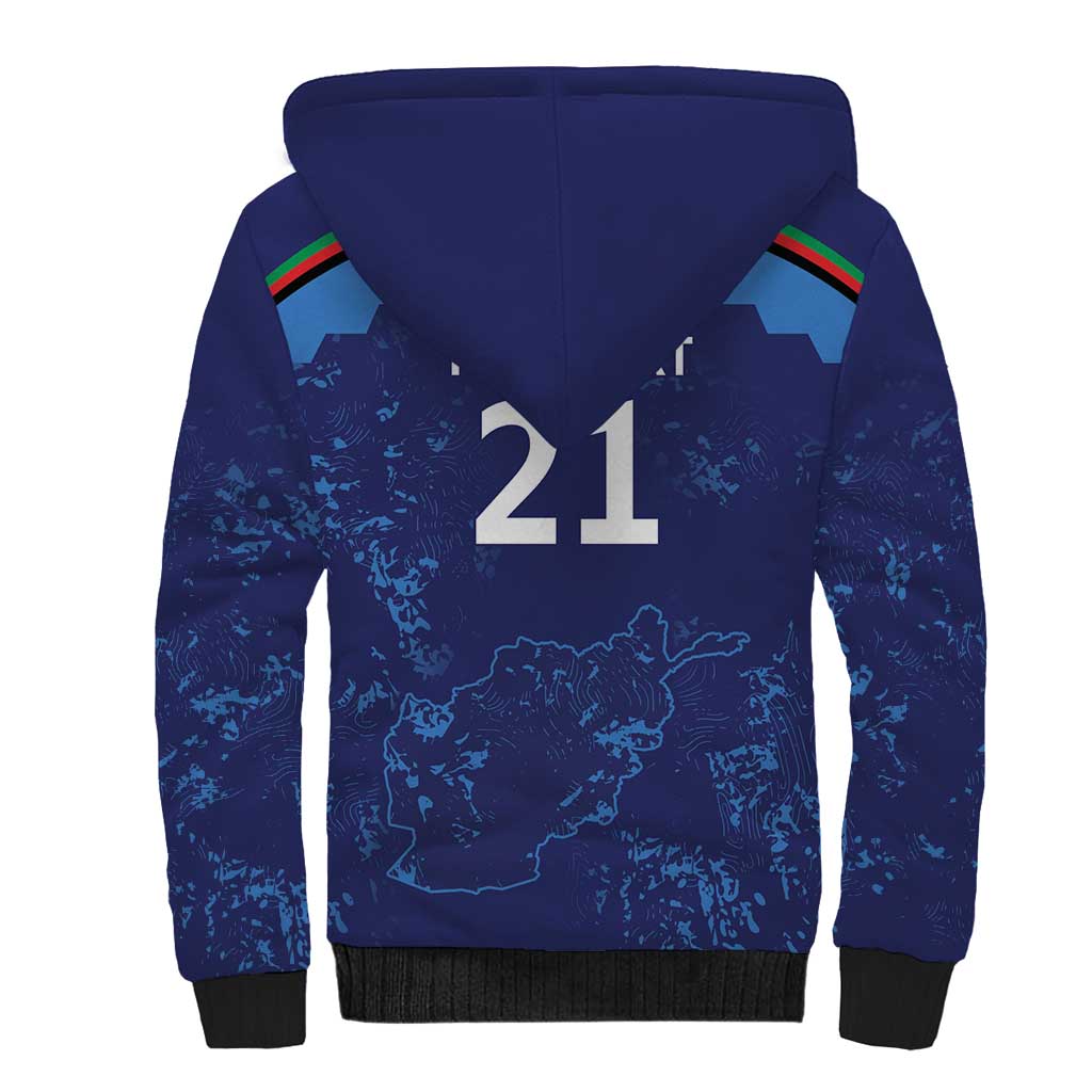 Afghan Atalans Cricket Custom Sherpa Hoodie Afghanistan Map with Sporty Style