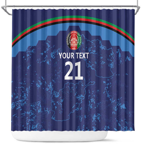 Afghan Atalans Cricket Custom Shower Curtain Afghanistan Map with Sporty Style