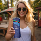 Afghan Atalans Cricket Custom Skinny Tumbler Afghanistan Map with Sporty Style