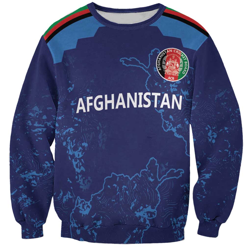 Afghan Atalans Cricket Custom Sweatshirt Afghanistan Map with Sporty Style
