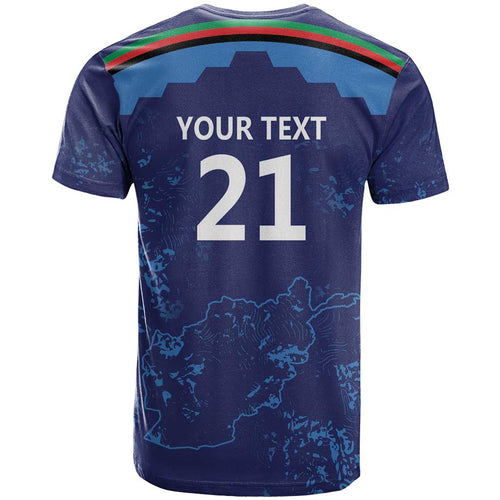 Afghan Atalans Cricket Custom T Shirt Afghanistan Map with Sporty Style