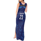 Afghan Atalans Cricket Custom Tank Maxi Dress Afghanistan Map with Sporty Style