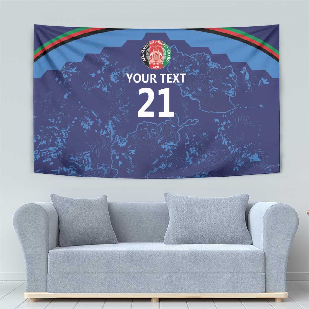 Afghan Atalans Cricket Custom Tapestry Afghanistan Map with Sporty Style