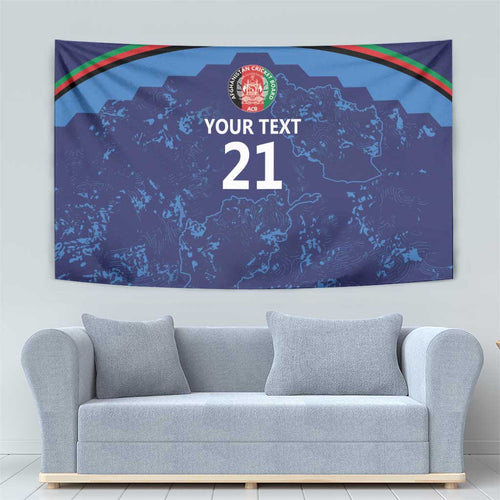Afghan Atalans Cricket Custom Tapestry Afghanistan Map with Sporty Style