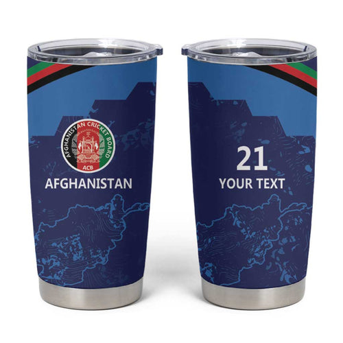 Afghan Atalans Cricket Custom Tumbler Cup Afghanistan Map with Sporty Style