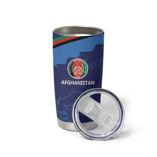 Afghan Atalans Cricket Custom Tumbler Cup Afghanistan Map with Sporty Style