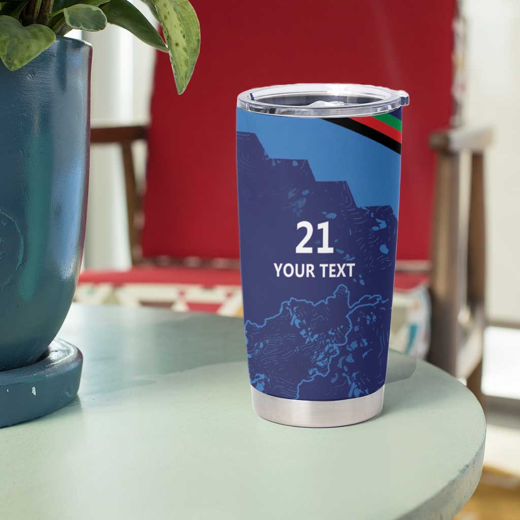 Afghan Atalans Cricket Custom Tumbler Cup Afghanistan Map with Sporty Style