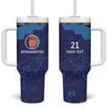 Afghan Atalans Cricket Custom Tumbler With Handle Afghanistan Map with Sporty Style