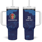 Afghan Atalans Cricket Custom Tumbler With Handle Afghanistan Map with Sporty Style