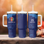 Afghan Atalans Cricket Custom Tumbler With Handle Afghanistan Map with Sporty Style