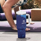 Afghan Atalans Cricket Custom Tumbler With Handle Afghanistan Map with Sporty Style