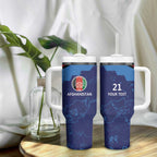 Afghan Atalans Cricket Custom Tumbler With Handle Afghanistan Map with Sporty Style