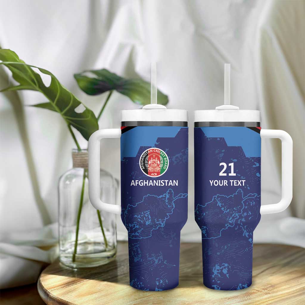 Afghan Atalans Cricket Custom Tumbler With Handle Afghanistan Map with Sporty Style
