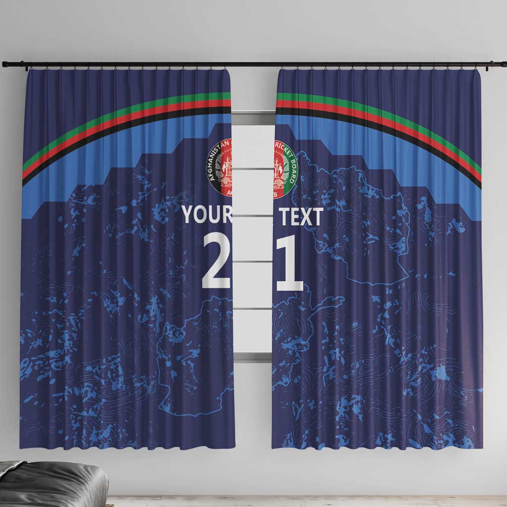 Afghan Atalans Cricket Custom Window Curtain Afghanistan Map with Sporty Style