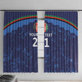 Afghan Atalans Cricket Custom Window Curtain Afghanistan Map with Sporty Style