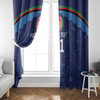 Afghan Atalans Cricket Custom Window Curtain Afghanistan Map with Sporty Style