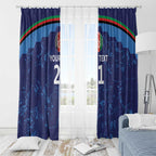 Afghan Atalans Cricket Custom Window Curtain Afghanistan Map with Sporty Style