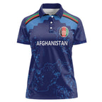 Afghan Atalans Cricket Custom Women Polo Shirt Afghanistan Map with Sporty Style