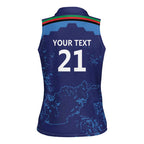 Afghan Atalans Cricket Custom Women Sleeveless Polo Shirt Afghanistan Map with Sporty Style