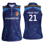 Afghan Atalans Cricket Custom Women Sleeveless Polo Shirt Afghanistan Map with Sporty Style