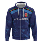 Afghan Atalans Cricket Custom Zip Hoodie Afghanistan Map with Sporty Style