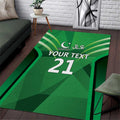 Pakistan Cricket Custom Area Rug The Green Shirts with Sporty Pattern