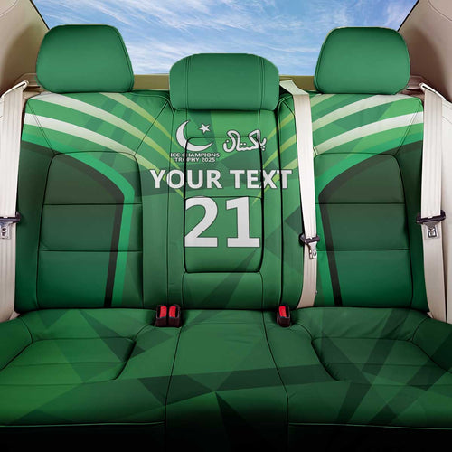 Pakistan Cricket Custom Back Car Seat Cover The Green Shirts with Sporty Pattern