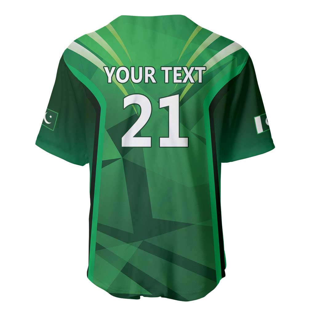 Pakistan Cricket Custom Baseball Jersey The Green Shirts with Sporty Pattern