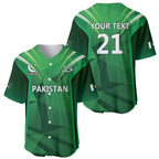 Pakistan Cricket Custom Baseball Jersey The Green Shirts with Sporty Pattern